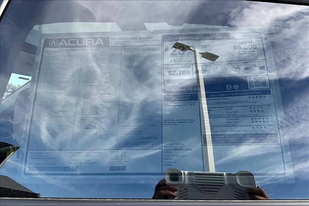 new 2026 Acura RDX car, priced at $54,800