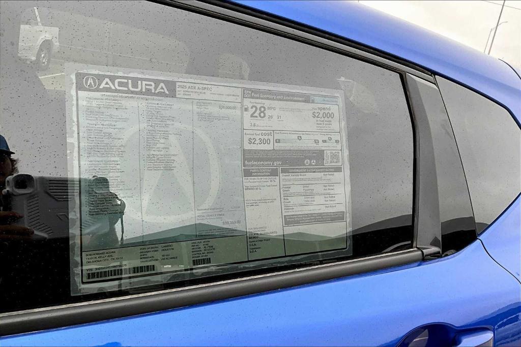 new 2025 Acura ADX car, priced at $39,350