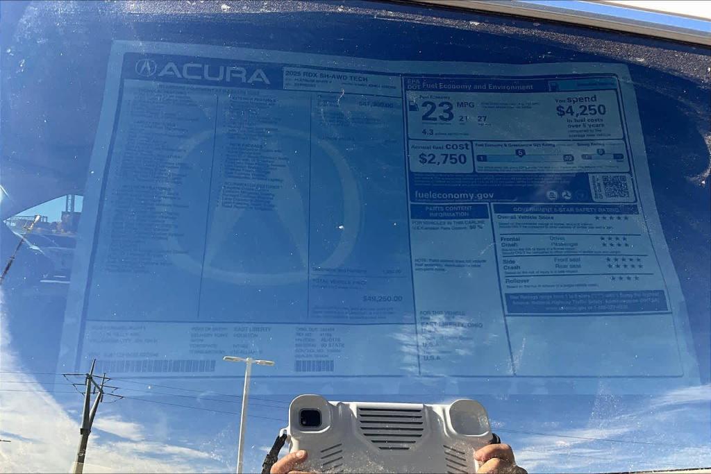 new 2025 Acura RDX car, priced at $49,250