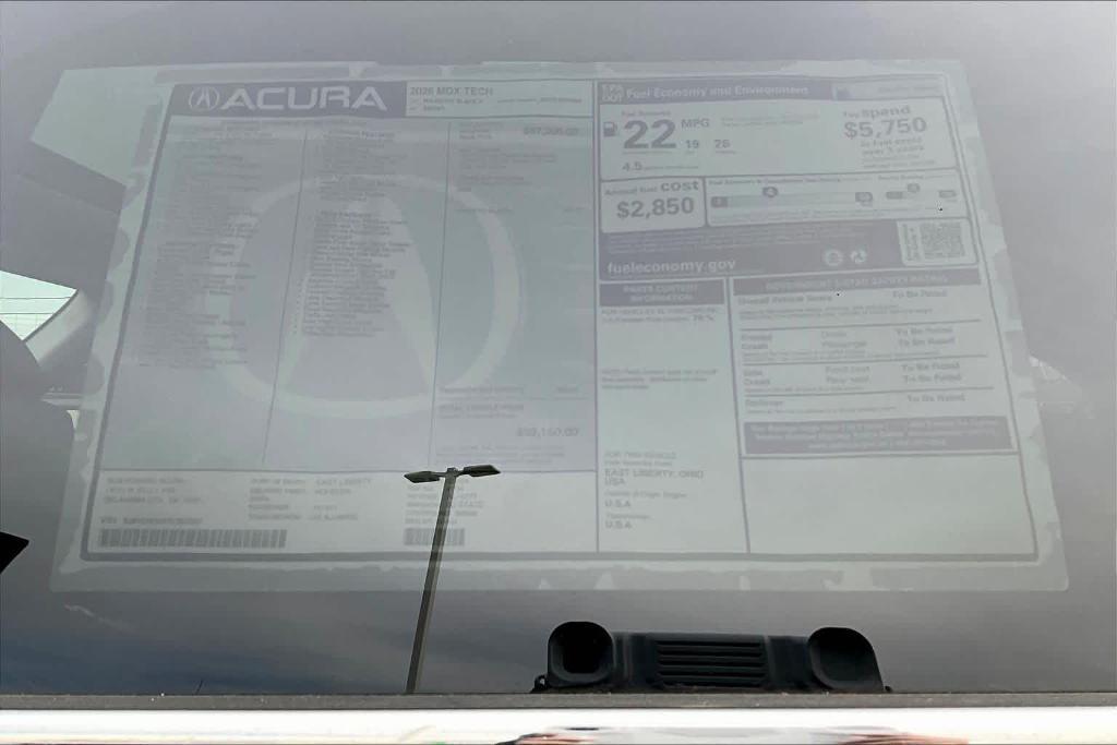 new 2026 Acura MDX car, priced at $59,150