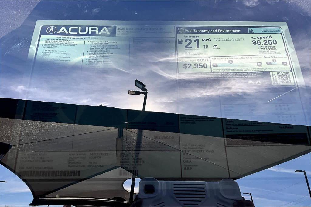 new 2026 Acura MDX car, priced at $68,850