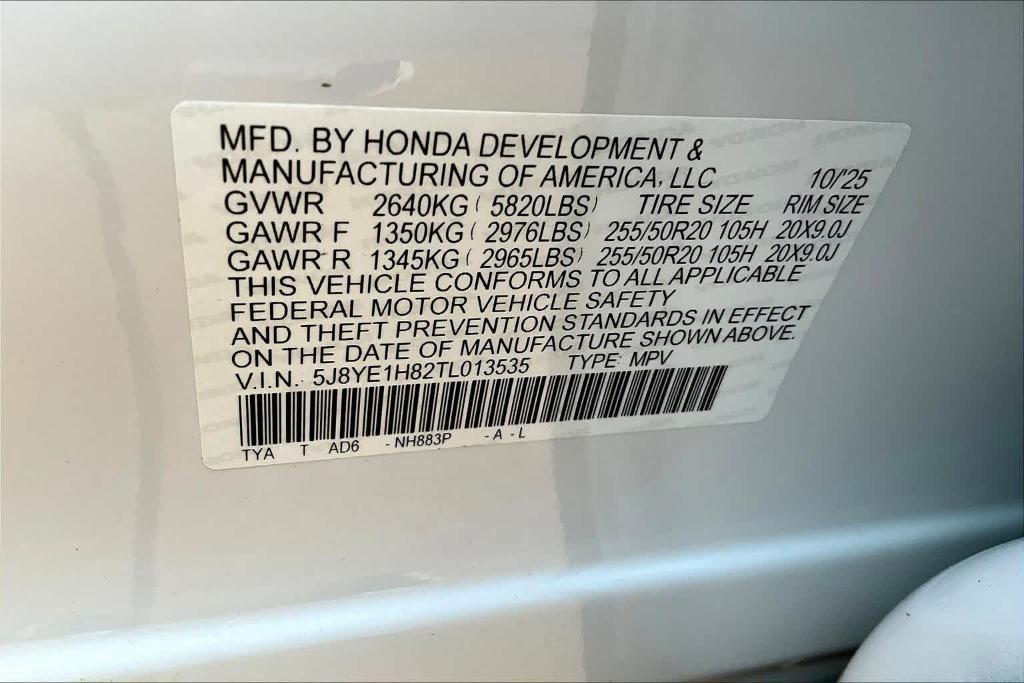 new 2026 Acura MDX car, priced at $68,850