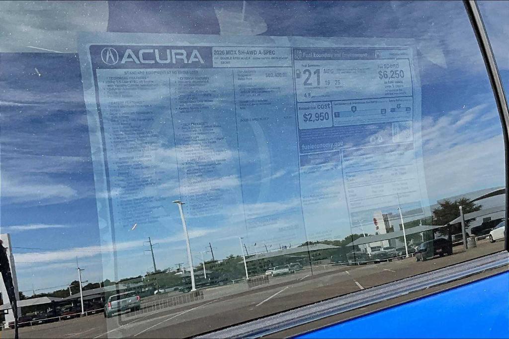 new 2026 Acura MDX car, priced at $64,350