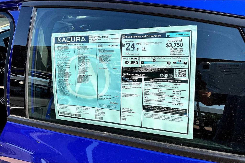 new 2025 Acura Integra car, priced at $56,190