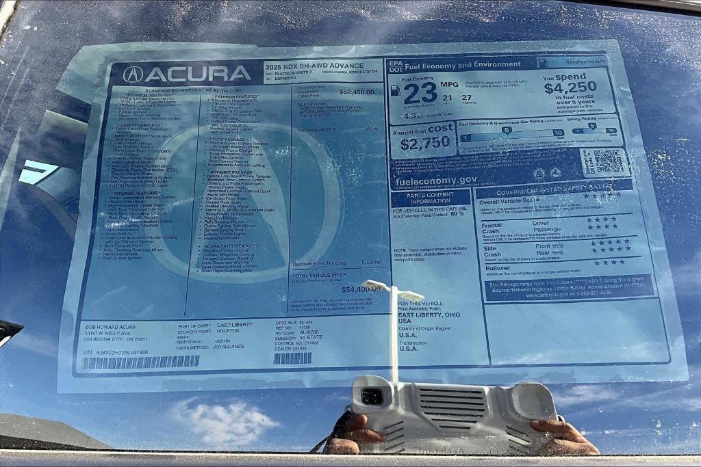 new 2025 Acura RDX car, priced at $54,400