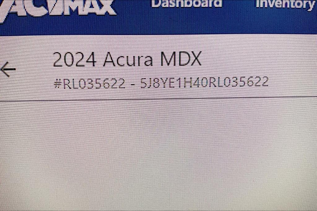 new 2024 Acura MDX car, priced at $59,000