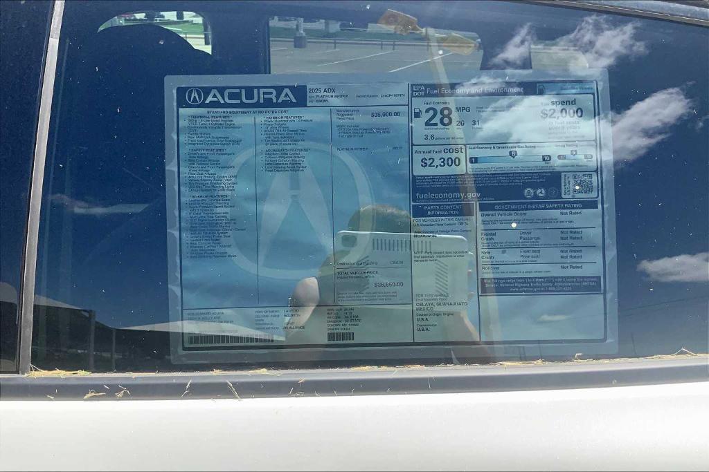 new 2025 Acura ADX car, priced at $38,445