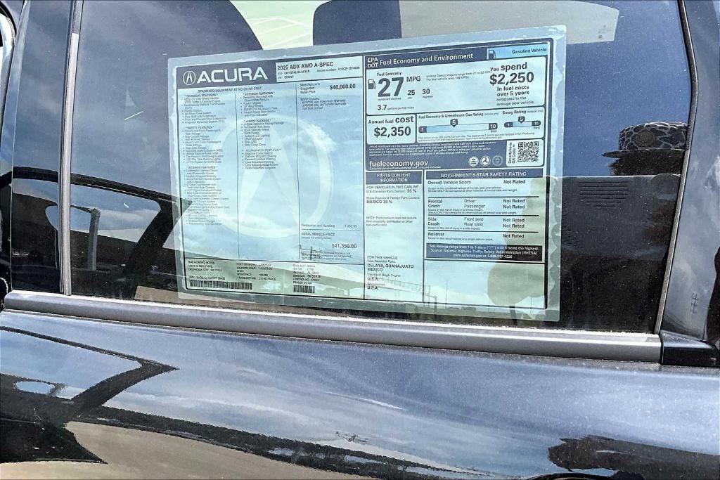 new 2025 Acura ADX car, priced at $42,845
