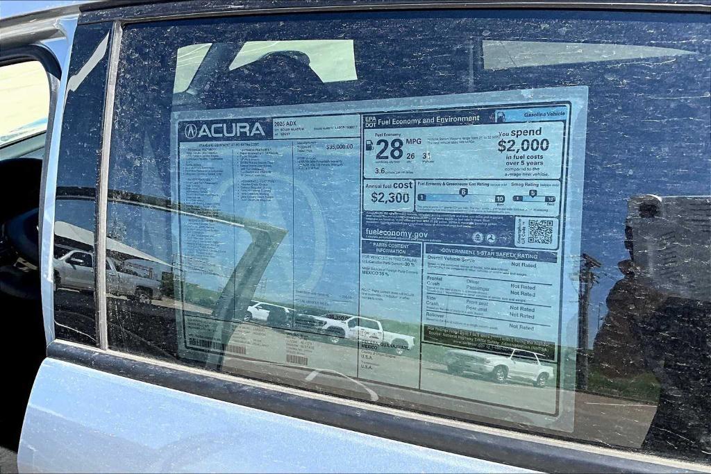 new 2025 Acura ADX car, priced at $36,350
