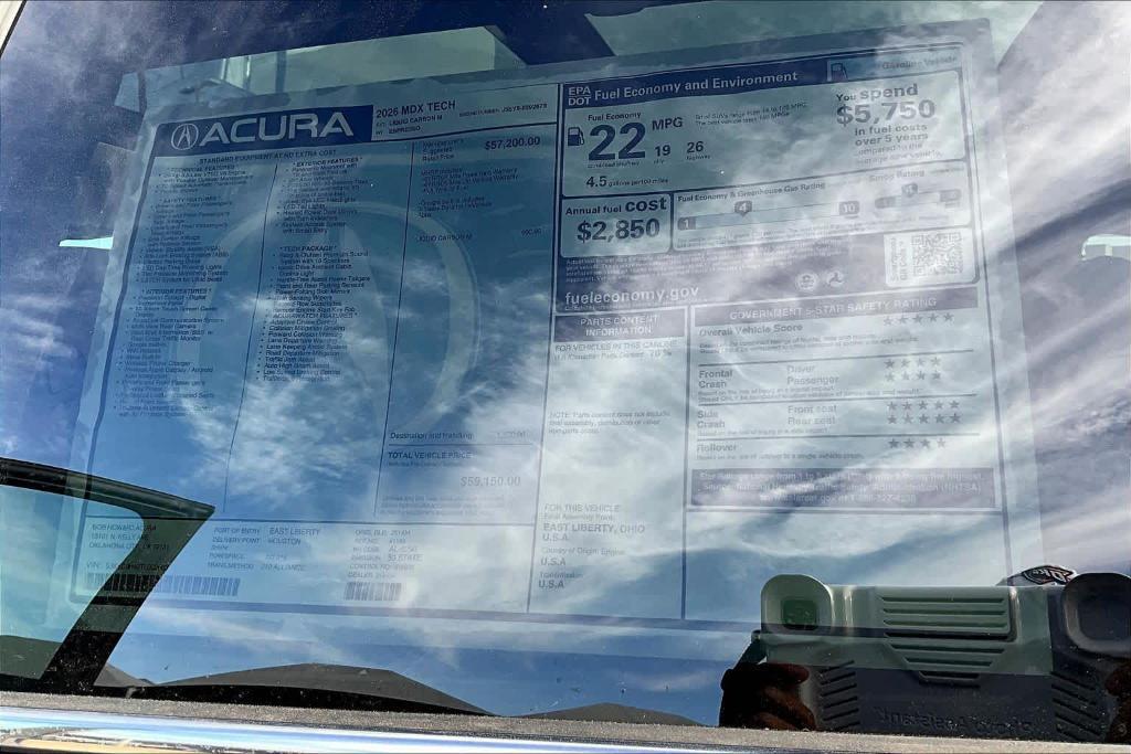 new 2026 Acura MDX car, priced at $59,150