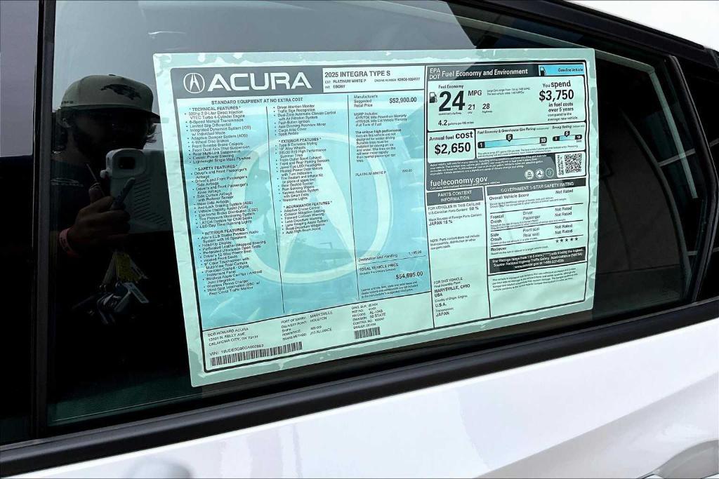 new 2025 Acura Integra car, priced at $52,449