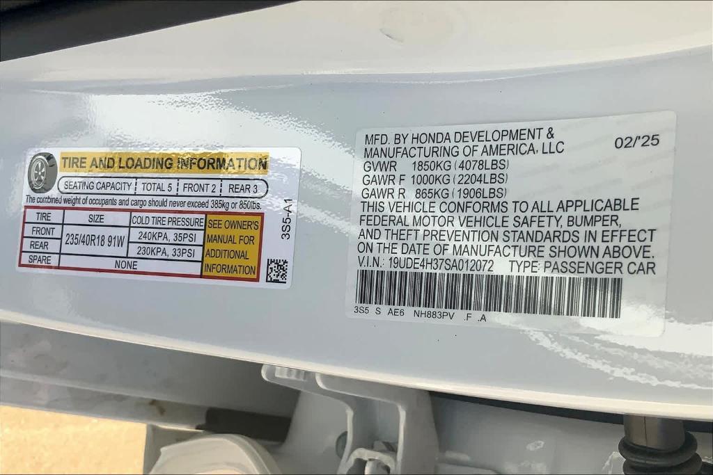 new 2025 Acura Integra car, priced at $38,290