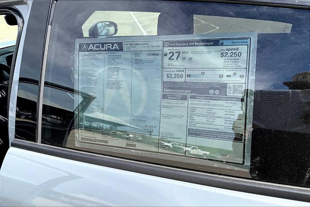 new 2025 Acura ADX car, priced at $41,950