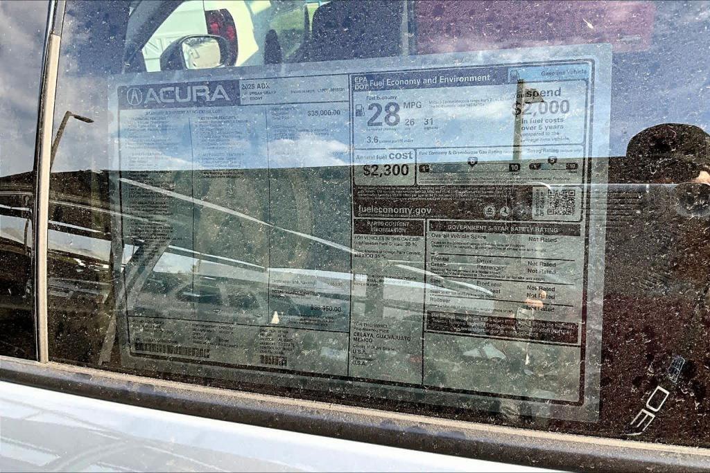 new 2025 Acura ADX car, priced at $36,950