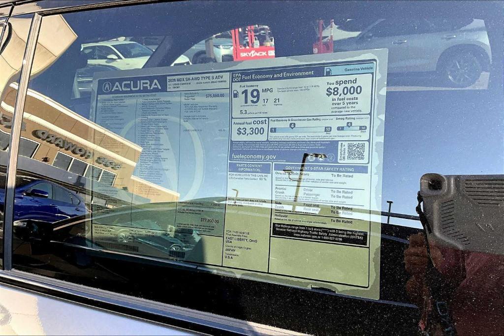 new 2026 Acura MDX car, priced at $77,800