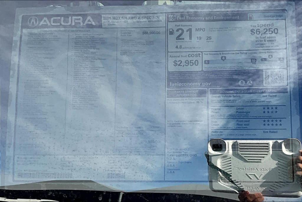 new 2026 Acura MDX car, priced at $70,850