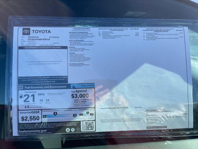 new 2024 Toyota Tacoma car, priced at $37,815