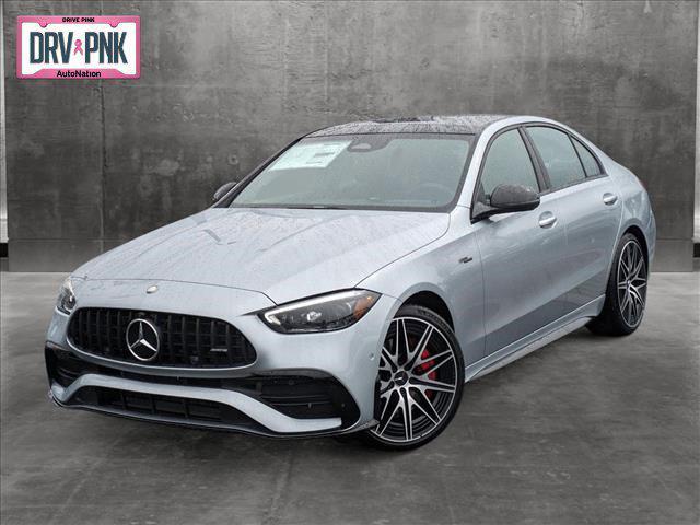 new 2024 Mercedes-Benz AMG C 43 car, priced at $77,360