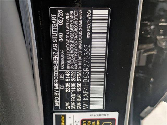 new 2025 Mercedes-Benz C-Class car, priced at $53,870