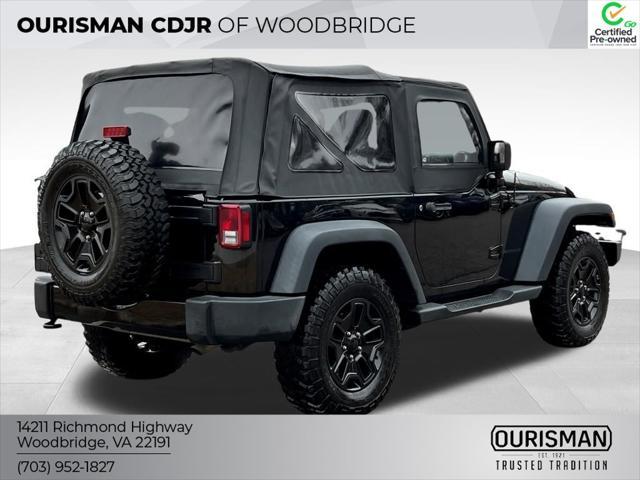 used 2016 Jeep Wrangler car, priced at $19,500