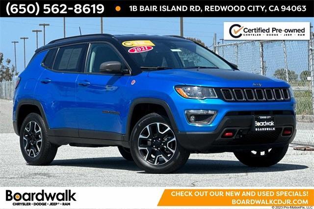 used 2021 Jeep Compass car, priced at $22,211