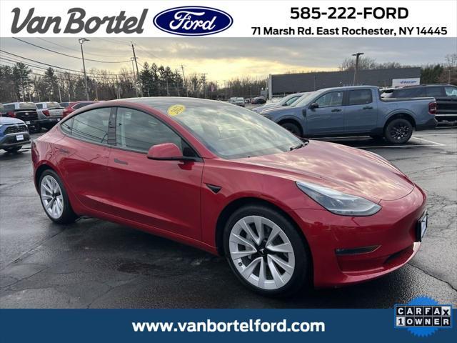 used 2022 Tesla Model 3 car, priced at $28,490