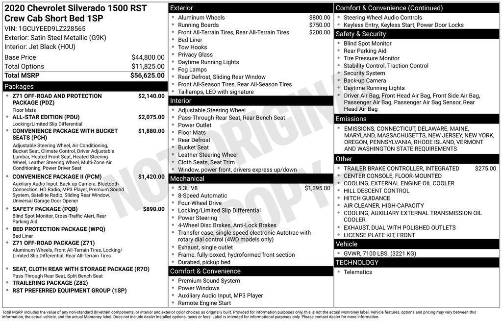 used 2020 Chevrolet Silverado 1500 car, priced at $39,995