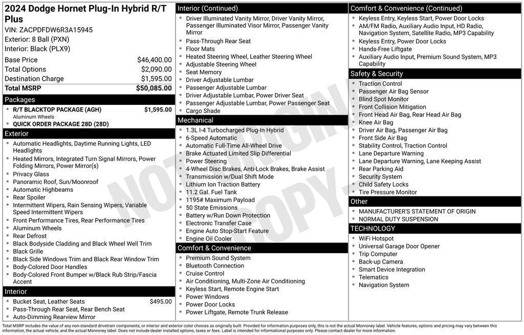 new 2024 Dodge Hornet car, priced at $39,995