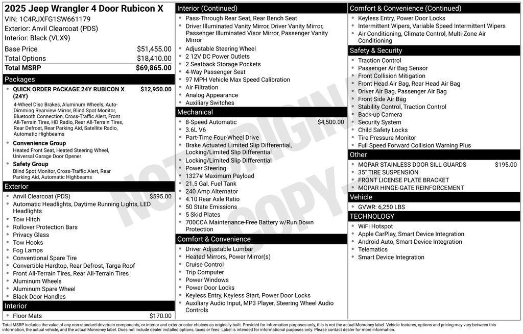 new 2025 Jeep Wrangler car, priced at $65,360