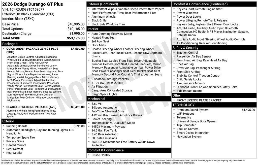 new 2026 Dodge Durango car