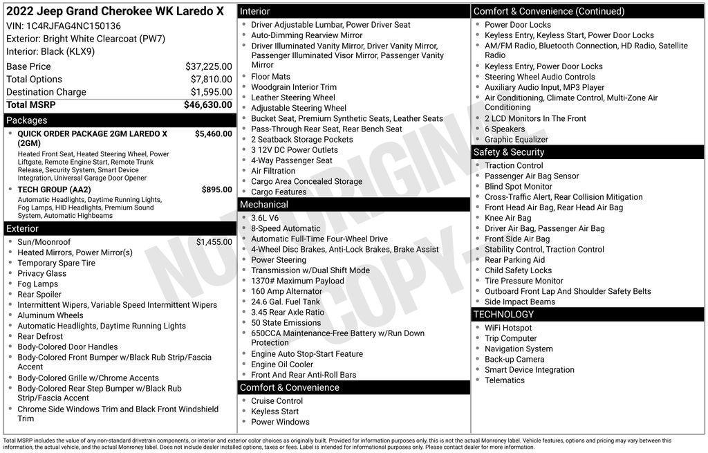 used 2022 Jeep Grand Cherokee WK car
