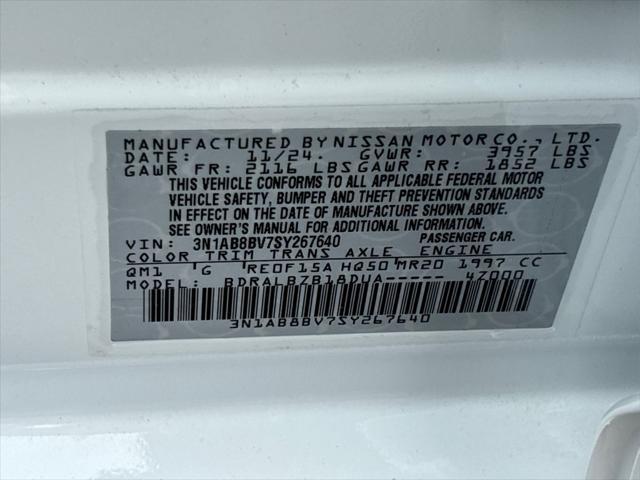 new 2025 Nissan Sentra car, priced at $22,557