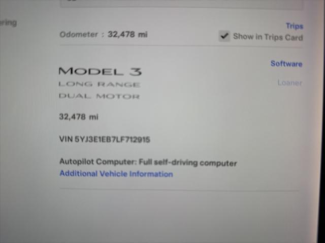 used 2020 Tesla Model 3 car, priced at $28,500