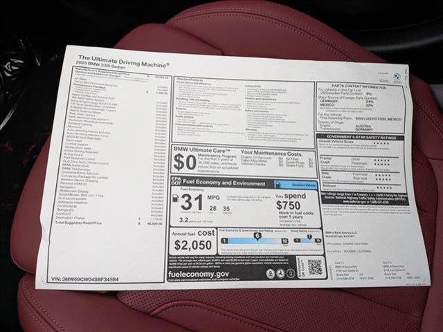 new 2025 BMW 330 car, priced at $48,525