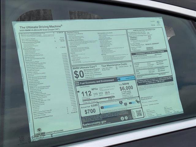 new 2025 BMW i4 Gran Coupe car, priced at $62,440