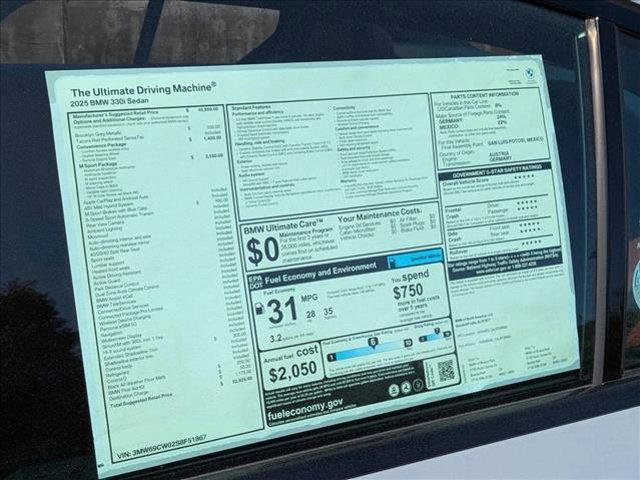 new 2025 BMW 330 car, priced at $52,925