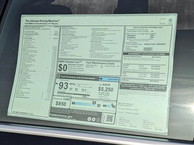 new 2025 BMW i5 car, priced at $77,675