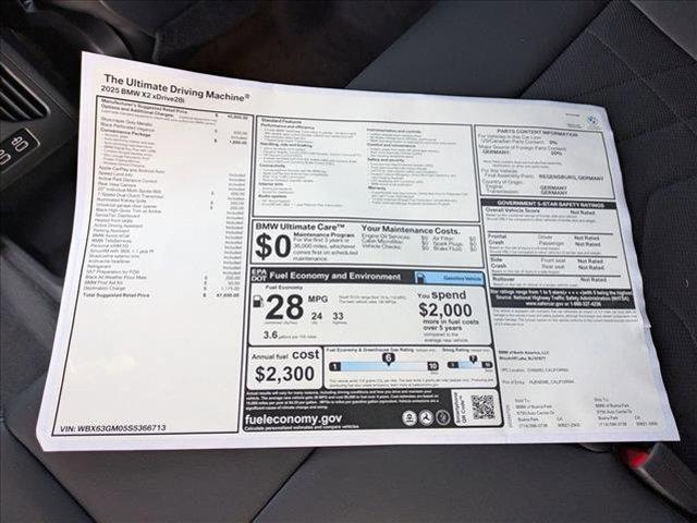 new 2025 BMW X2 car, priced at $47,930