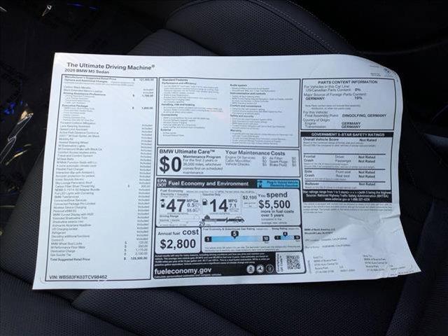 new 2026 BMW M5 car, priced at $129,500