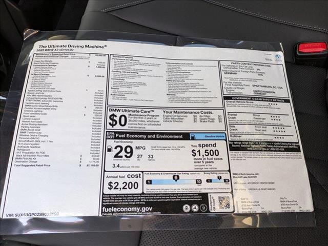 new 2025 BMW X3 car, priced at $57,110