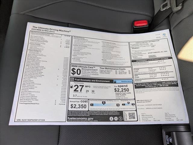 new 2025 BMW X3 car, priced at $73,510