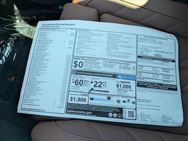 new 2026 BMW X5 PHEV car, priced at $82,250