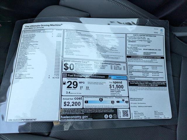 new 2025 BMW X3 car, priced at $53,175