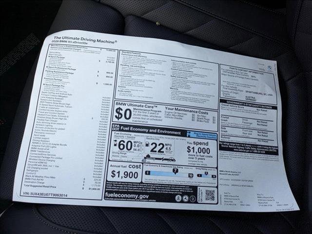 new 2026 BMW X5 PHEV car, priced at $81,600