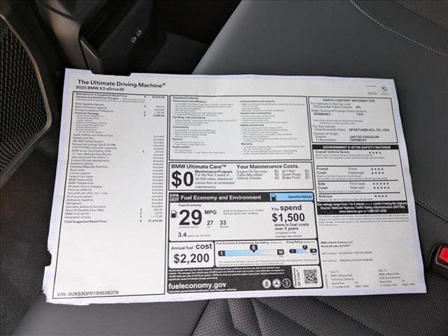 new 2025 BMW X3 car, priced at $57,510