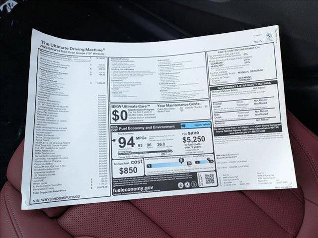 new 2025 BMW i4 Gran Coupe car, priced at $75,975