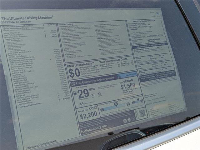 new 2025 BMW X3 car, priced at $57,510