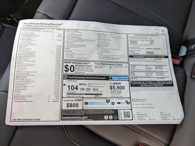 new 2025 BMW i4 Gran Coupe car, priced at $64,025