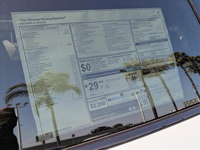 new 2025 BMW X3 car, priced at $57,210