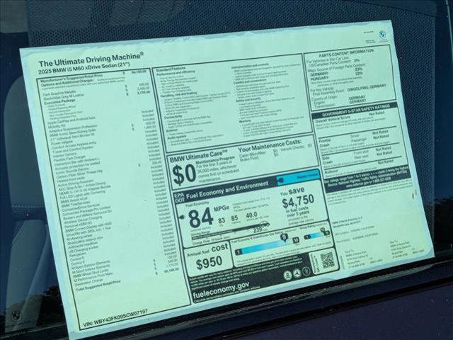 new 2025 BMW i5 car, priced at $95,190
